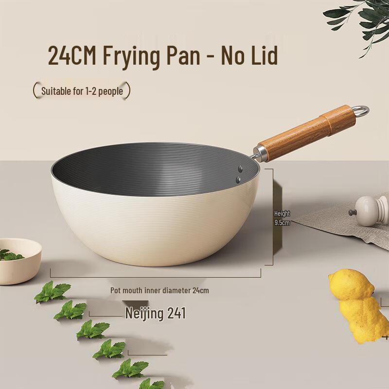 Wutuo Non-stick Deepened Flat Bottom Wok