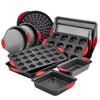 Backblech-Set 10-teilig Antihaft-Kohlenstoffstahl-Set mit Silikongriffen