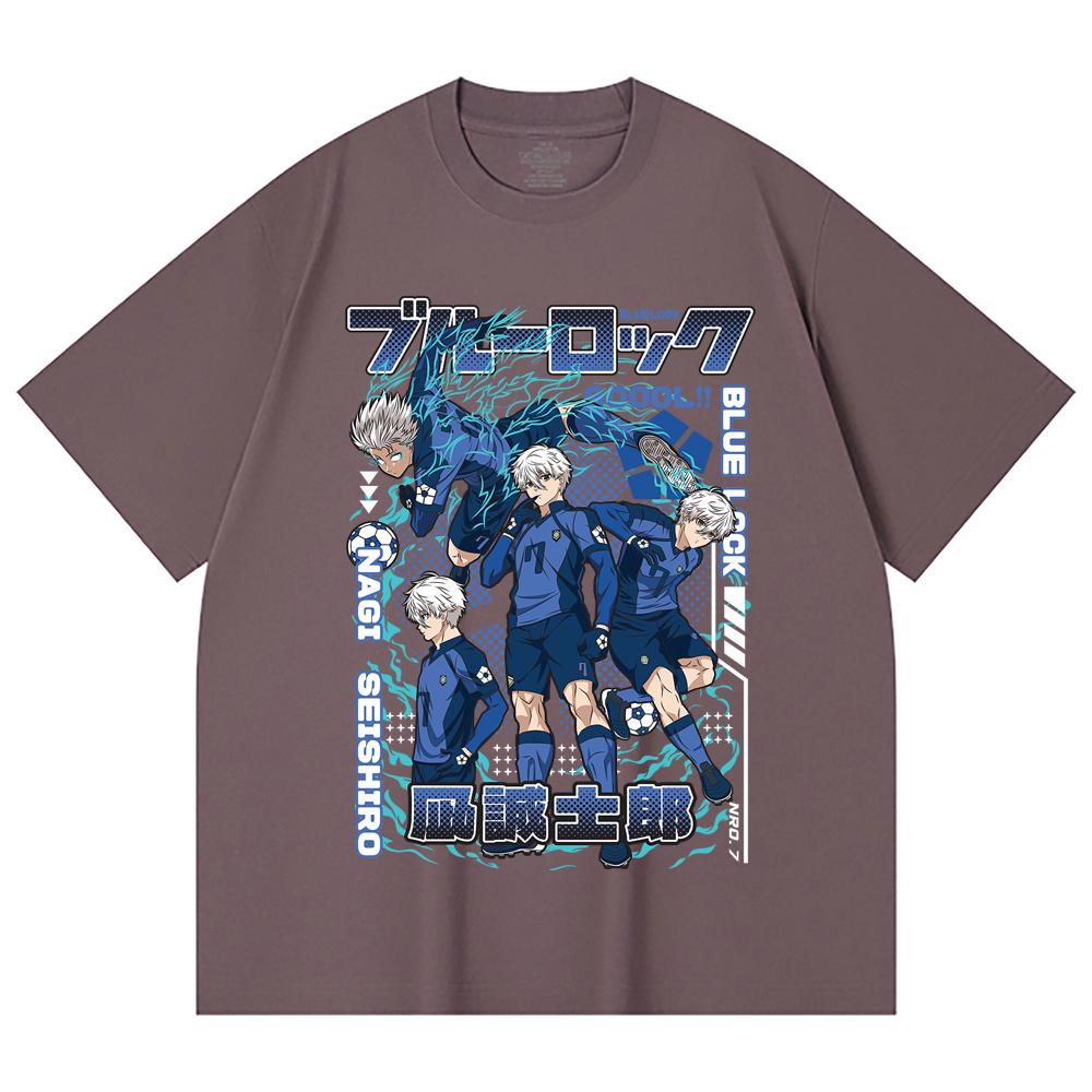 230 Gsm 100% Cotton Blue Lock V3 Print Unisex Heavy Cotton T Shirt