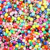530Pcs Acrylic Beads Colored Balls Loose Spacer Beads For Diy Jewelry Finding Making