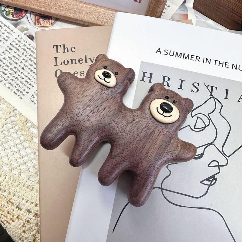 Vaje - Bären Holz Kopfhautmassagekamm