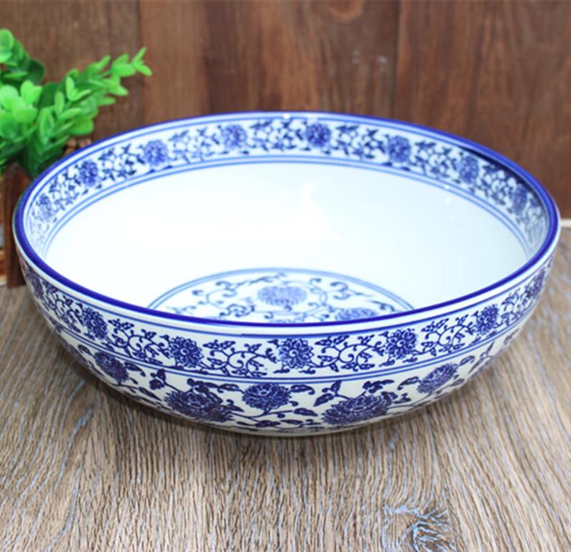 Naijiang blauw-witte porseleinen serveerschaal