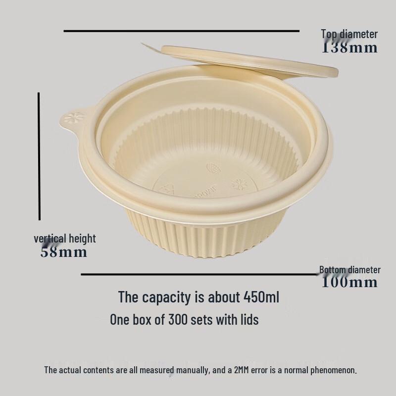 Biodegradable Corn Starch Disposable Round Bowl