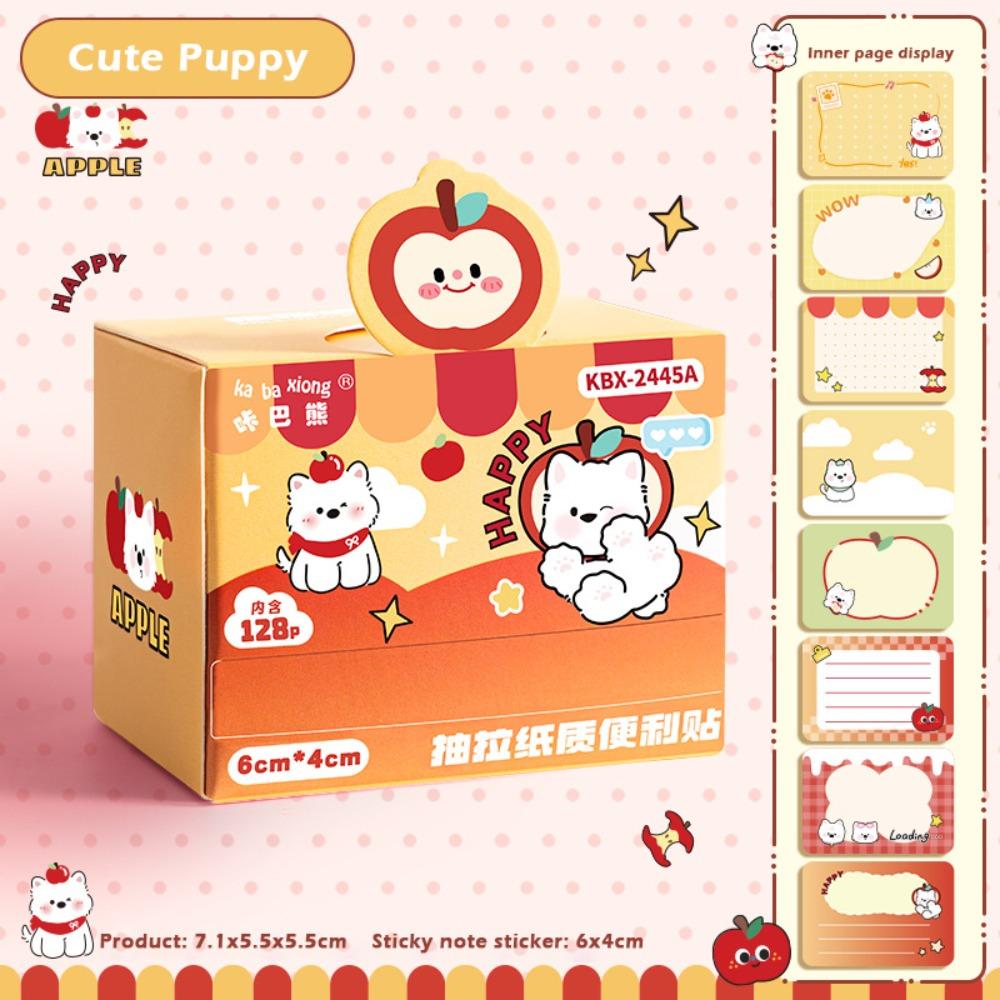

Cute Puppy/Kitten Sticky Notes Pull-out Full Adhesive Marking Notepad Memo Stickers School Office