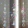 Crystal Wind Chime Rainbow Maker Sun Catcher Star Moon Sun Shape Home Garden Courtyard Hanging Wind Chime Festival Decoration