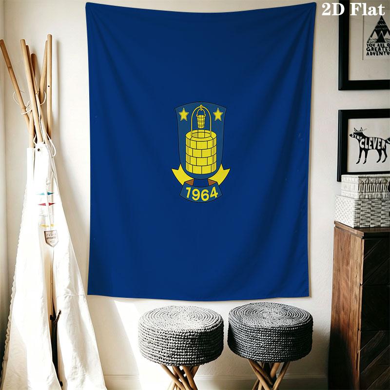 Brøndby IF POSTER Wall Hanging Printed Fabric Blanket Decorative Tapestries for Bedroom Living Room Home Decor