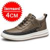 Scarpe da ginnastica da uomo con rialzo, scarpe con rialzo per uomo, solette da 8 cm, casual, in vera pelle, sportive, con rialzo, scarpe alte