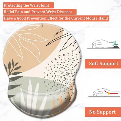 Yousheng Mouse Pad with Soft Lycra Surface Ergonomic Gel Wrist Support Anti-Slip Base Mouse Mat Compatible with All Mice Mouse Pad