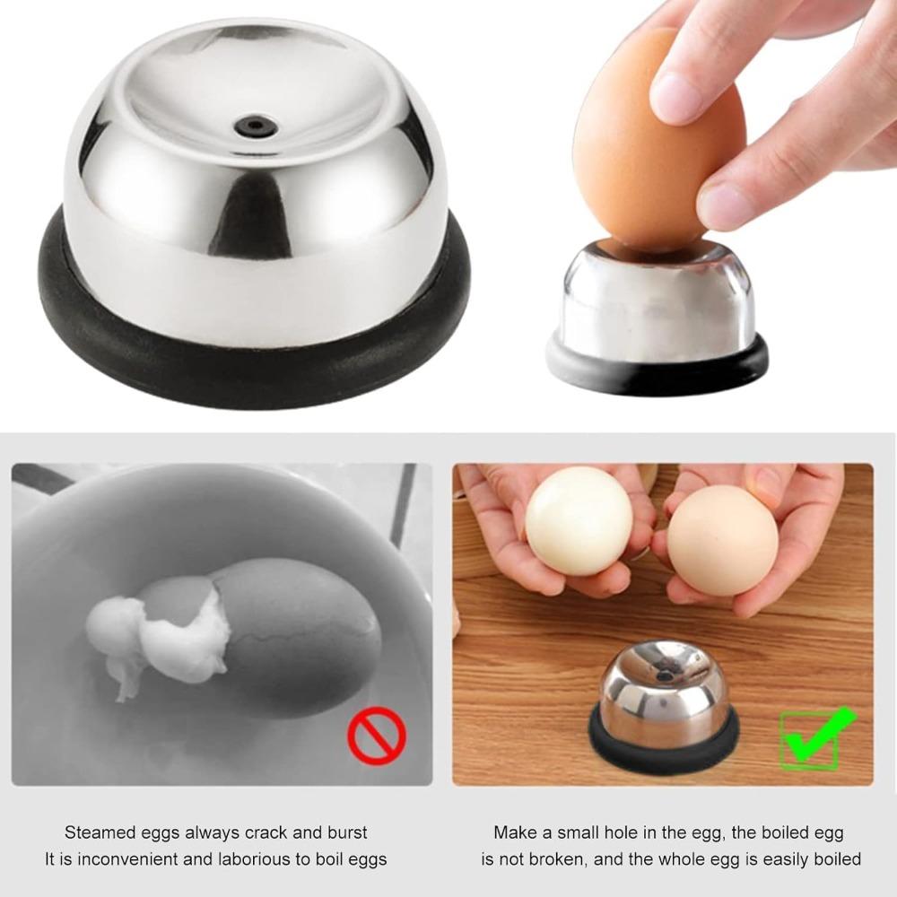 Stainless Steel Egg Piercer with Sturdy Base Prevents Cracking Easy Peeling Egg Pricker for Cooking Steaming Kitchen Gadget