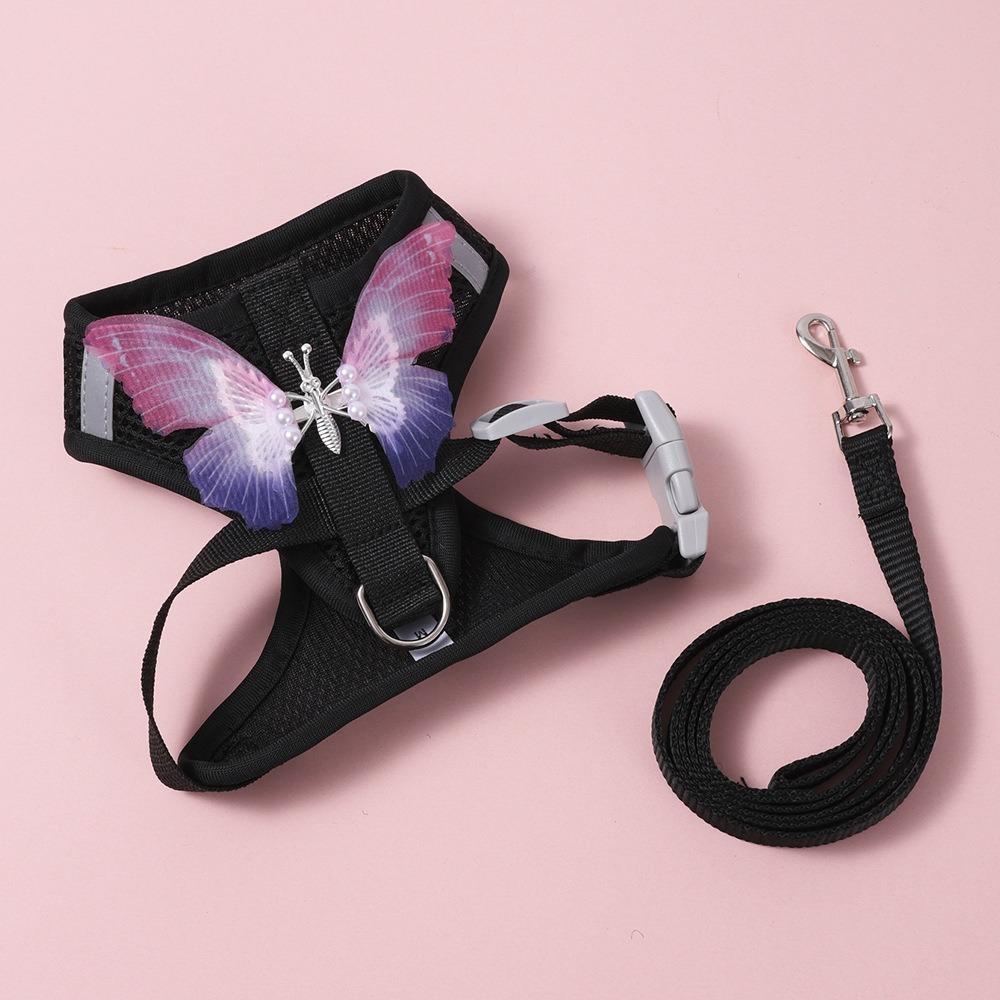 

Breathable Pet Dog Harness Leash Adjustable Dog Chest Vest Practical Dog Chest Strap Daily Walk S чёрный