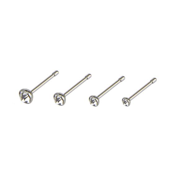 14 sztuk/zestaw Unisex C/O Kształt Rhinestone Stal nierdzewna Nose Stud Piercing Biżuteria