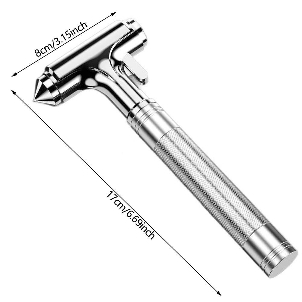 3-in-1 Auto-Fensterbrecher Sicherheits hammer Notfallhammer mit Gurtschneider Autoscheibenbrecher Fluchtwerkzeug Wolframstahl