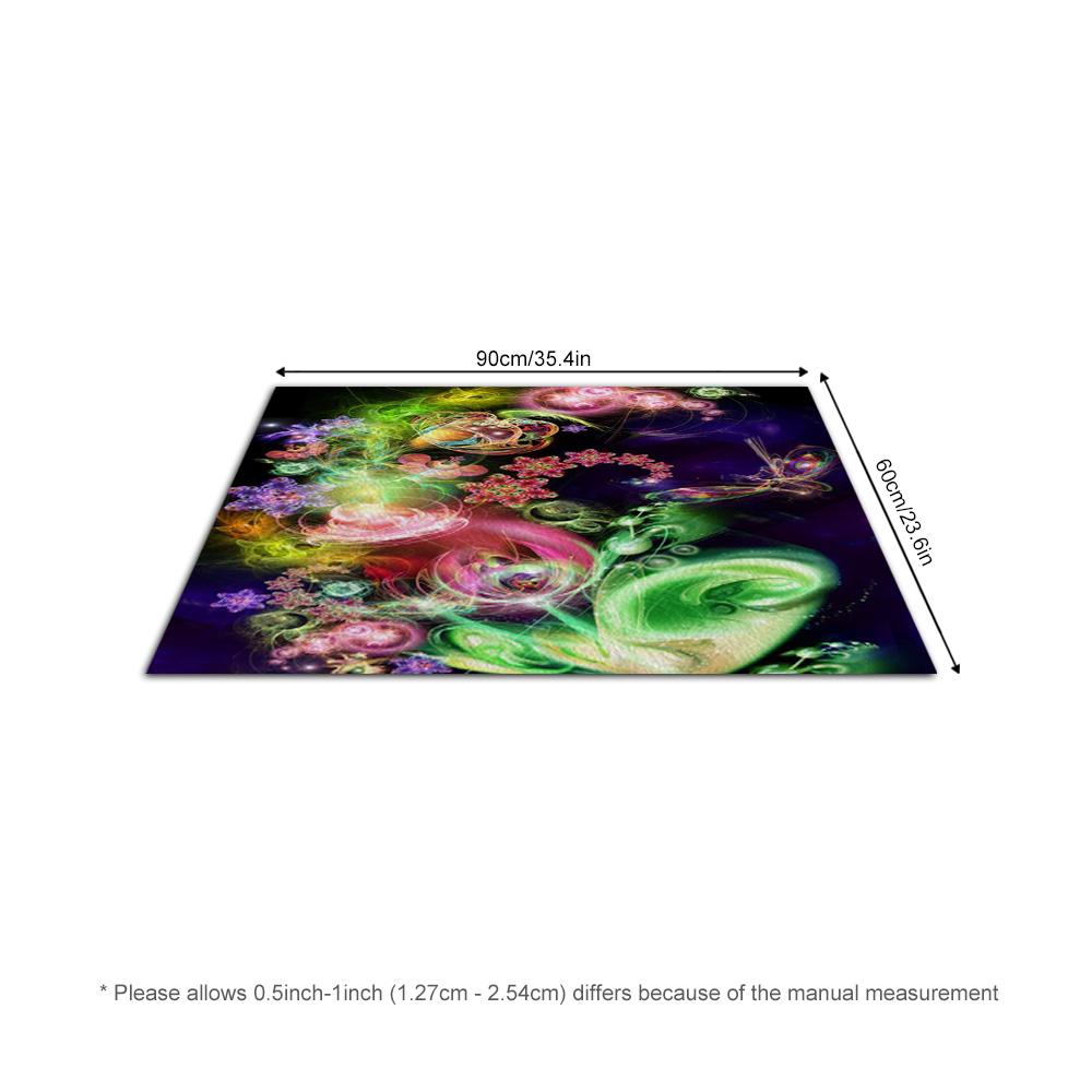 Tuniu Vibrant Butterfly Abstract Colorful Floor Carpet Rug Mat for Living Room Bedroom Home Decor