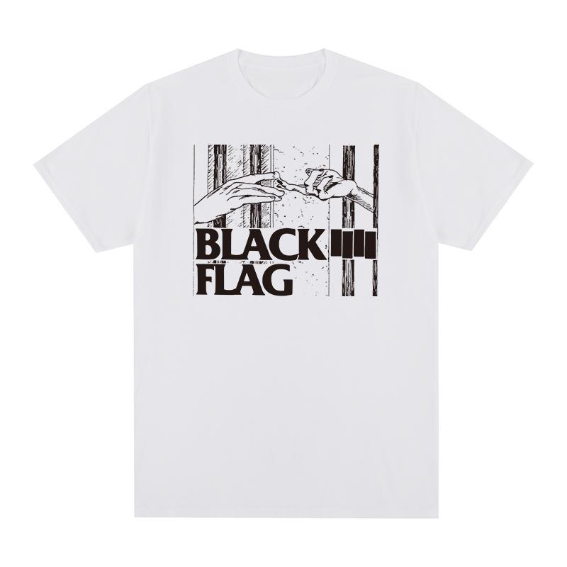 BLACK FLAG Rock Band summer White t-shirt Cotton Men T shirt New TEE TSHIRT Womens tops