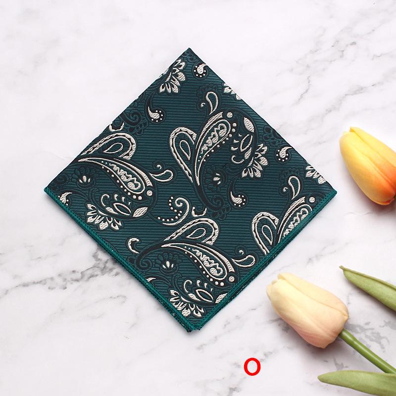 Men'S Dress Business Wedding Suit Pocket Towel Striped Flower Chest Towel Handkerchief Banquet Small Square Towel