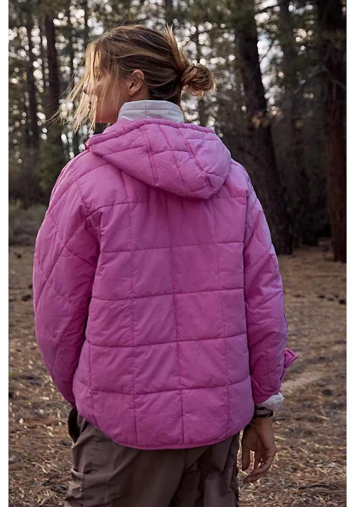 Women's Autumn/Winter Solid Color Hooded Cotton Jacket: Foldable, Long Sleeve, Pullover with Pocket.