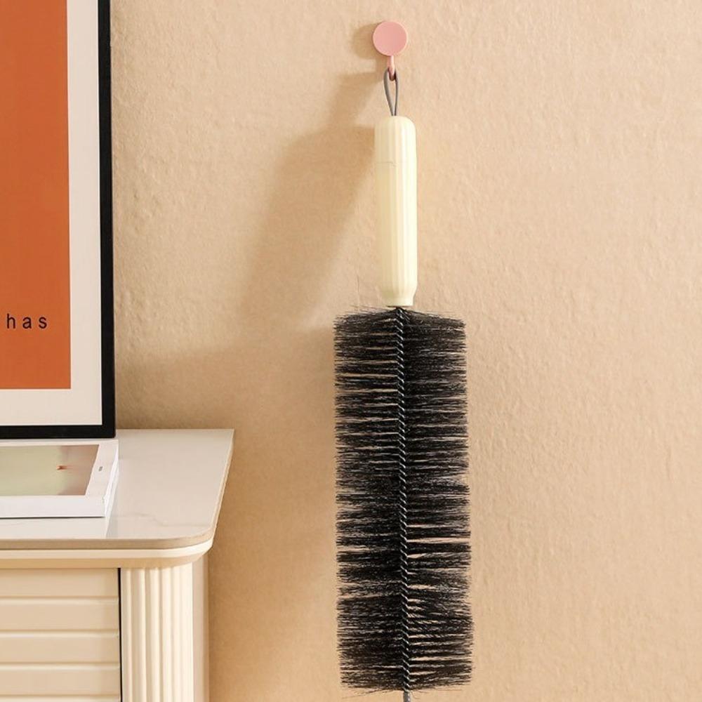 

Thickened Bristle Fan Dust Removal Brush Flexible Air Conditioner Brush Car бежевий