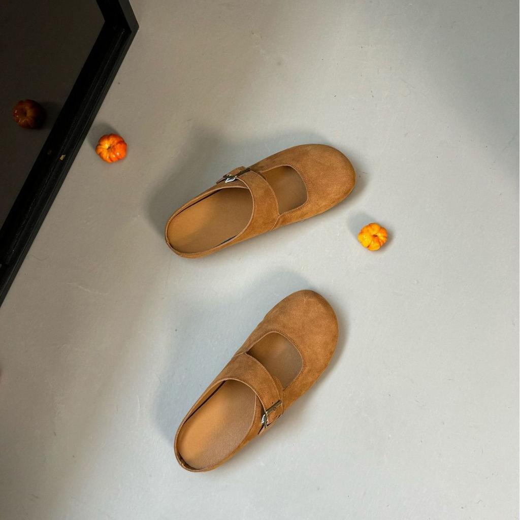 Spring new platform Boken shoes Korean version of casual style big head cute and ugly half-drag Muller shoes women's empty shoes women