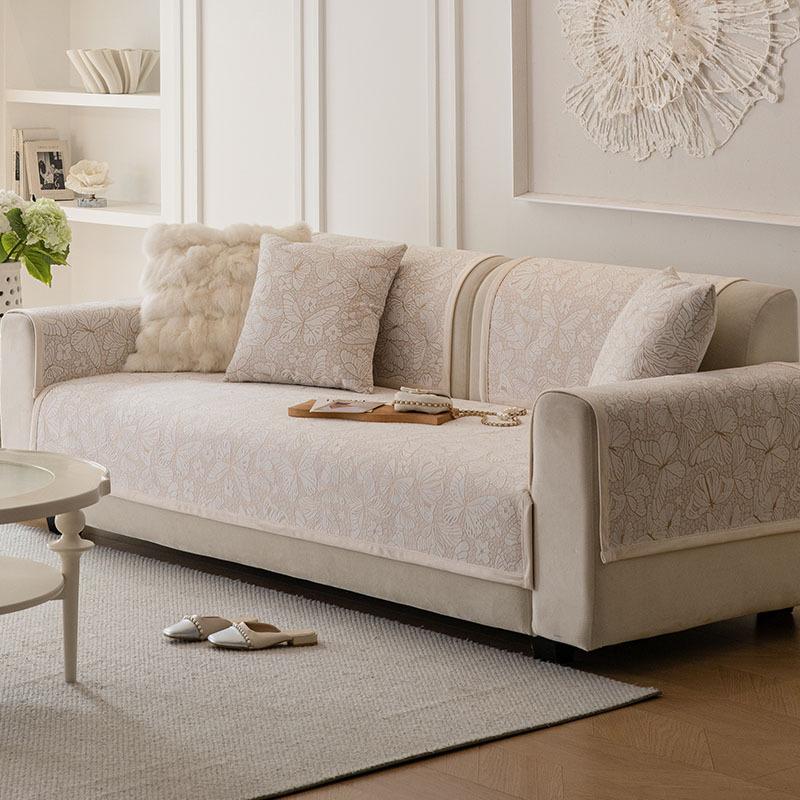 

Новая шениловая подушка для дивана, универсальная для всех сезонов, простая и высококачественная подушка для сиденья, нескользящий чехол для дивана, накидка-полотенце 70*70cm