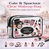 Minimum Order One Piece PVC Cosmetic Box Water Resistant Zipper Travel Toiletries Storage Portable Easy-to-clean Makeup