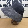 French Jacquard Empty Top Hat Sun Protection Hat Summer Big Brim Sun Hat UV Protection Foldable Travel Bucket Hat Women