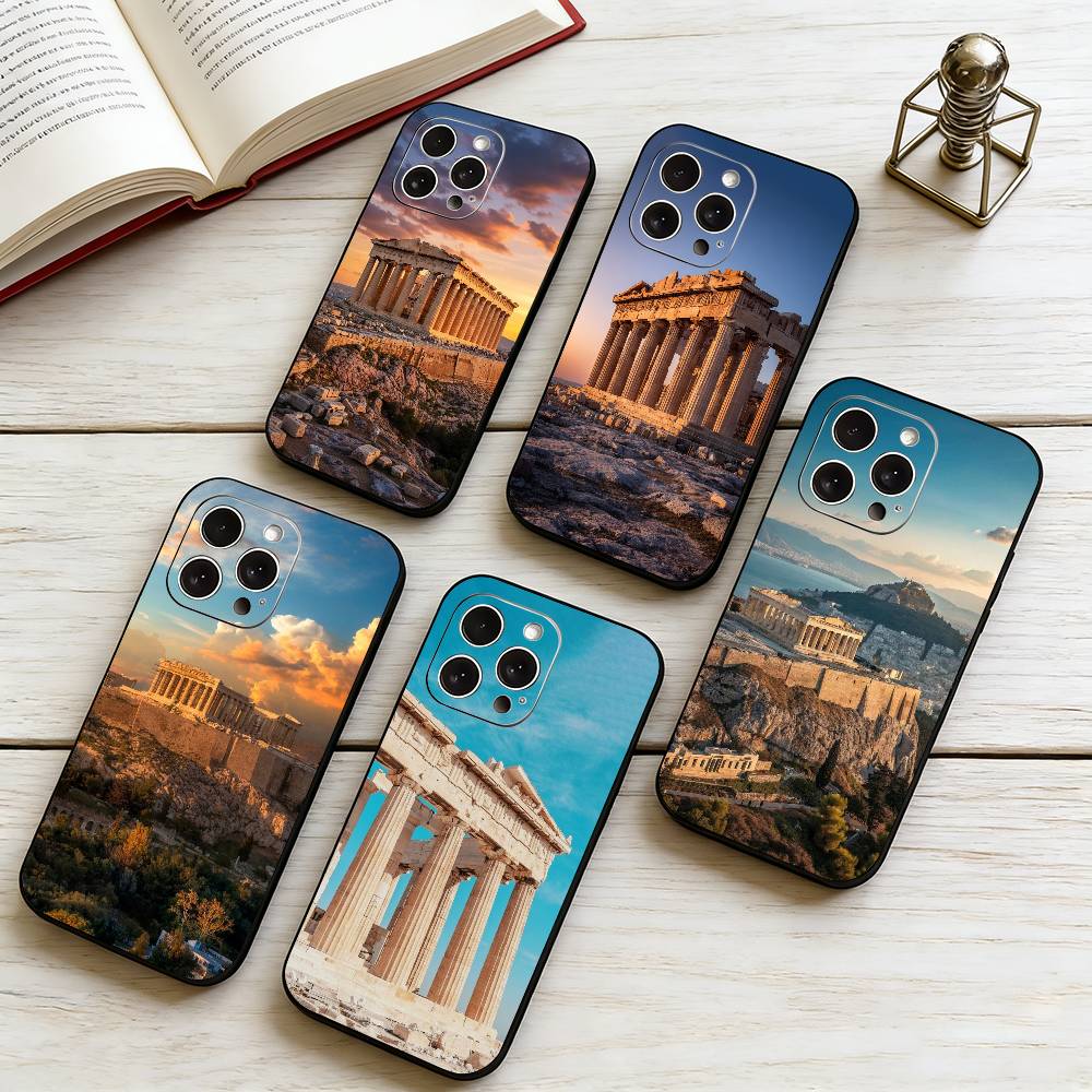 Acropolis of Athens Phone Case Silicone Soft For IPhone 17 16 15 14 13 12 11 X XR Plus Pro Max Plus