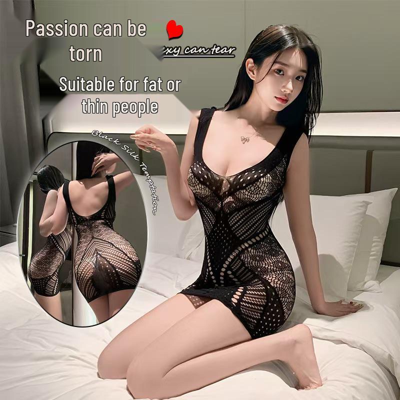 Passionate Plus Size Open Crotch Fishnet Bodysuit Lingerie