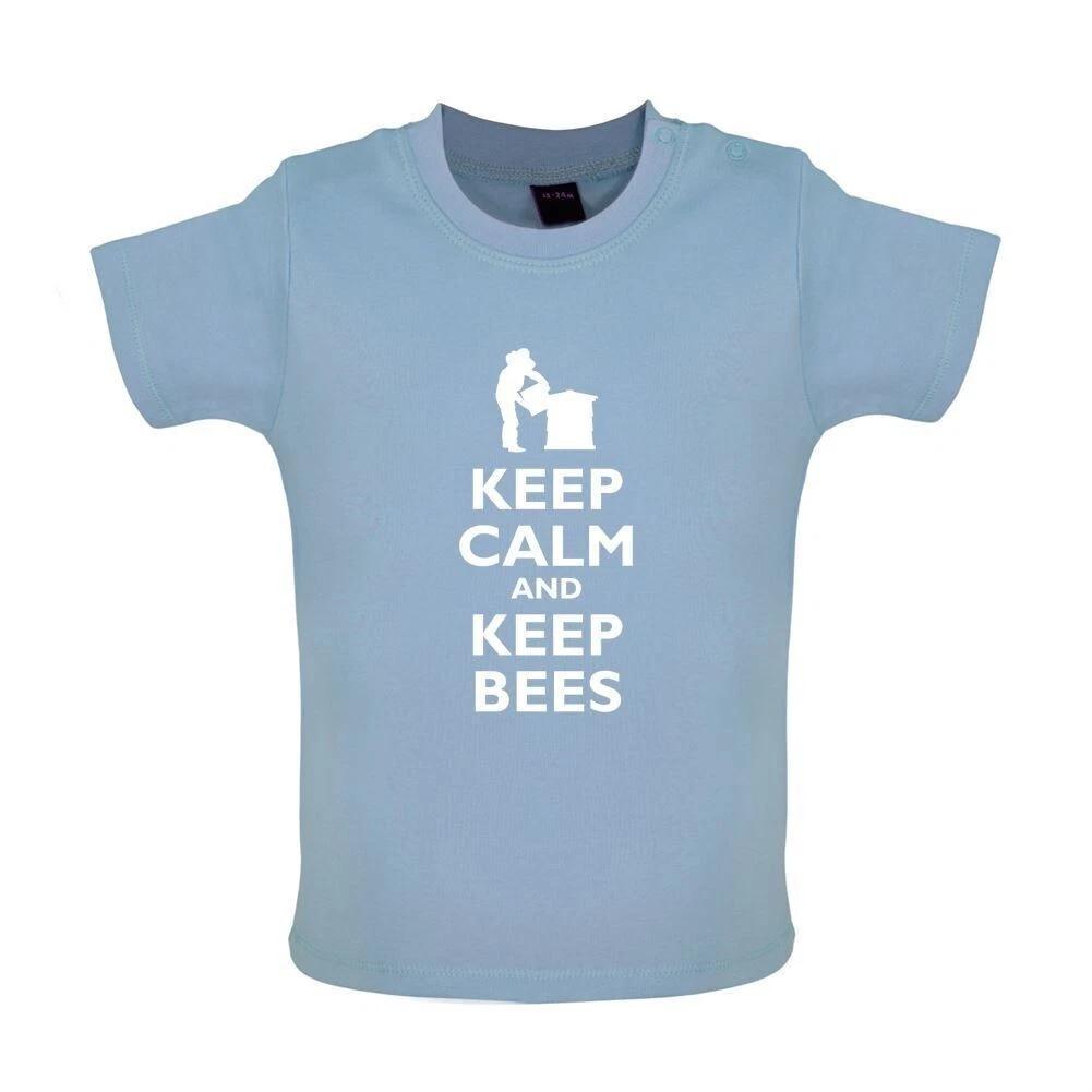 

Keep Calm And Keep Bees -Baby Kids Boys Girls Unisex T-Shirt / Romper Tees Top- Bee Watchman Keeping Beekeeper 160