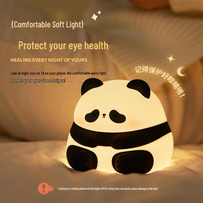 Panda Huahua Silicone Night Light - Eye-Friendly Atmosphere & Gift Light