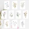 10 Pcs Watercolor Flower Blank Note Cards DIY Party Invitation Card Artistic Blank Greeting Cards