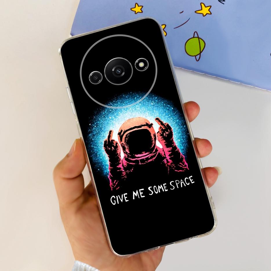 Für Xiaomi Redmi A3 Hülle Stilvolle Bemalte Abdeckung 6,71'' Klare Silikon-Weiche-TPU-Handyhülle Für Xiaomi Redmi A3 RedmiA3 Fundas Capa