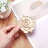 4 Pcs Carved Wood Appliques Onlays,Unpainted Flower Shape Wood Carved Applique Frame Onlay for Cabinet Door Bed Wardrobe Furniture Decoration