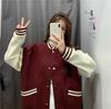Korean Style Women's Color Block Baseball Jacket - Spring/Autumn Harajuku Street Fashion