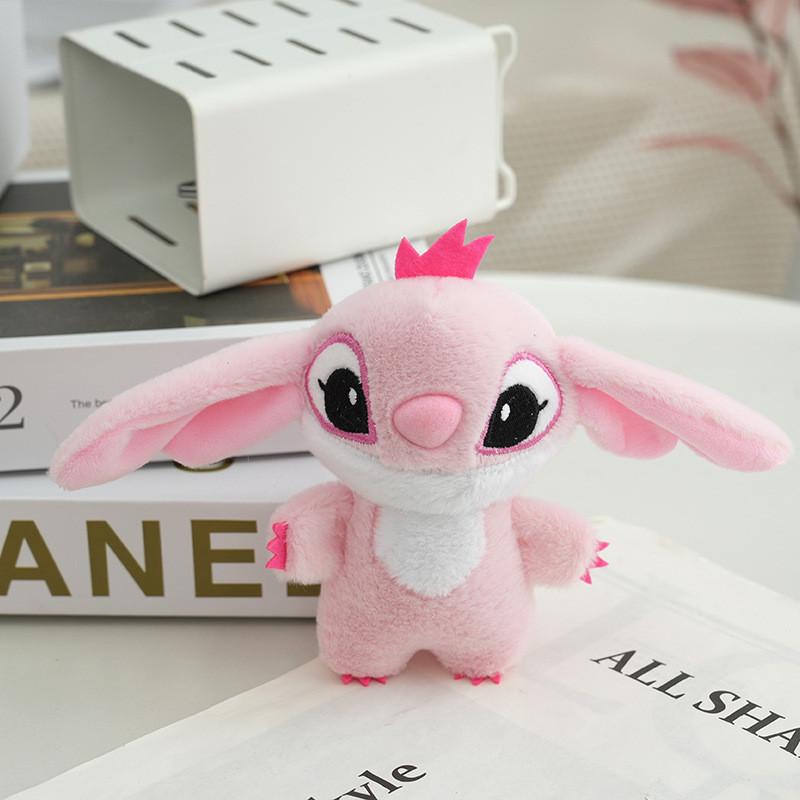 Adorable Cartoon Plush Keychain Stitch Backpack Accessory Cute Couple Birthday Gift Pink