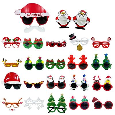 Christmas Santa Beard Glasses Frame Holiday Party Eyeglasses Costume Eyewear Party Favors Decorations for Kids Adults