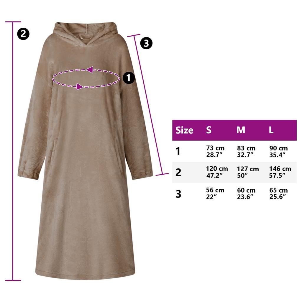 Camel Colored Flannel Blanket Hoodie S