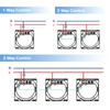 BSEED Wall Touch Switch 1/2/3Gang 1/2Way Light Switch Dimmer Function Parts Glass Panel Frames EU Wall Sockets DIY Parts Only