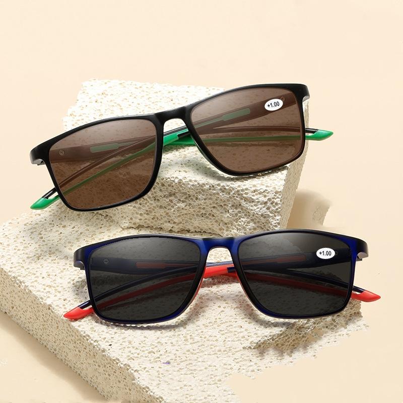 Fashion Vintage TR90 Photochromic Reading Glasses Flexible Color Changing Presbyopia Eyewear Retro Outdoor Sports Sunglasses To +4.0