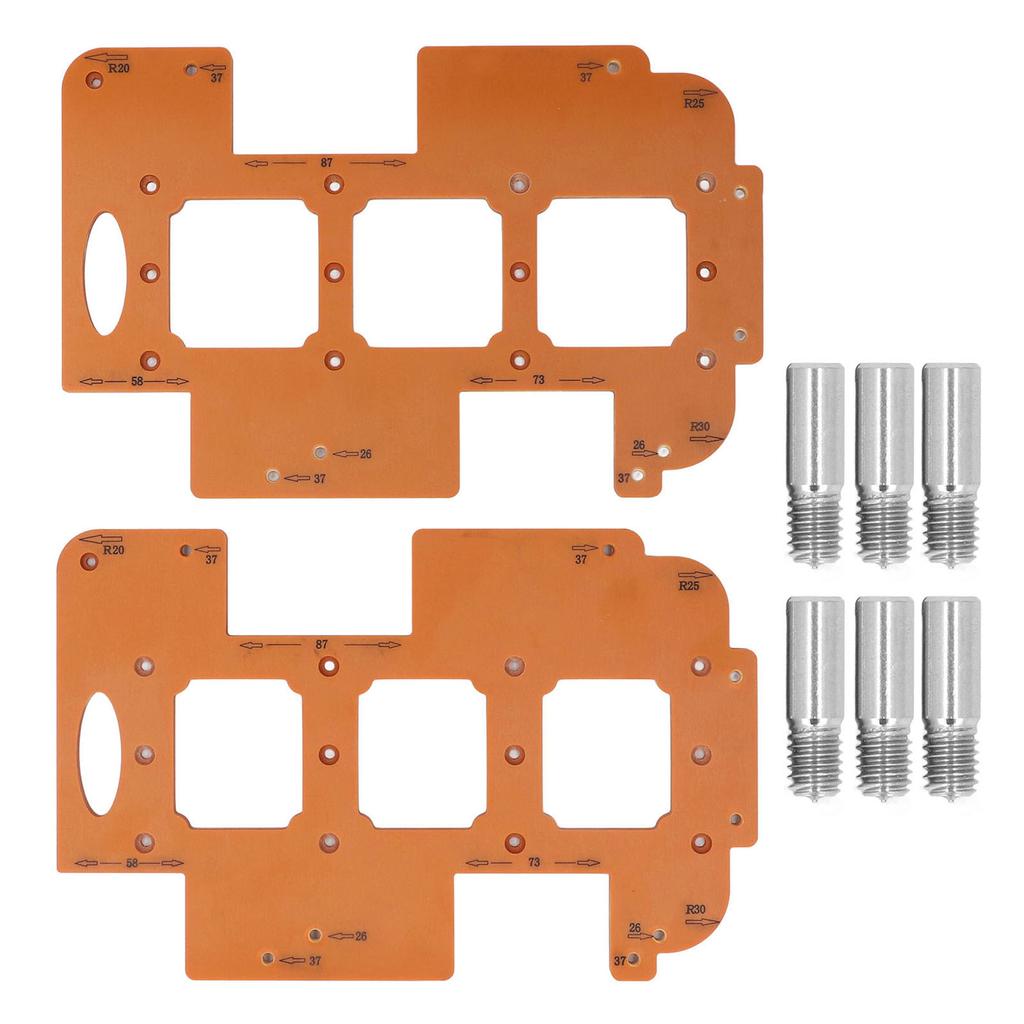 Hole Opening Templates Multifunctional Corner Radius and Outlet Punching Template Set for Home