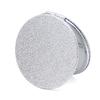 Round & Square Folding Makeup Mirror in Shiny Silver, Portable PU Dual-Sided Mirror for Purse & Travel