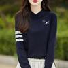 Women's 2024 High-End Lapel Puppy Embroidery Sweater: Soft Autumn/Winter Knitwear Top