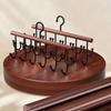 Wall Mounted Wooden Sling Hanger Large Capacity Space Saving Camisole Clothes Hanger with 18 Hooks 360 Degrees Rotating