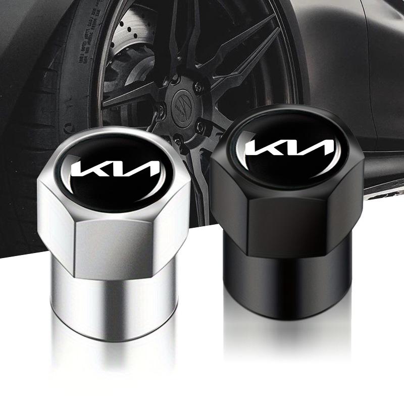 4pcs Car Wheel Tire Valve Caps Air Stem Covers For KIA K3 Sportage Carnival K5 Seltos Pegas KX1 EV5 Sonet EV6 K4 EV3 Ceed Cerato