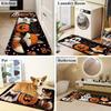 1PC Halloween Pumpkin Ghost Kitchen Rug Non-Slip Door Mat Pop design Bathroom Rug Bath Mat Carpet for Home Sink Laundry Decor