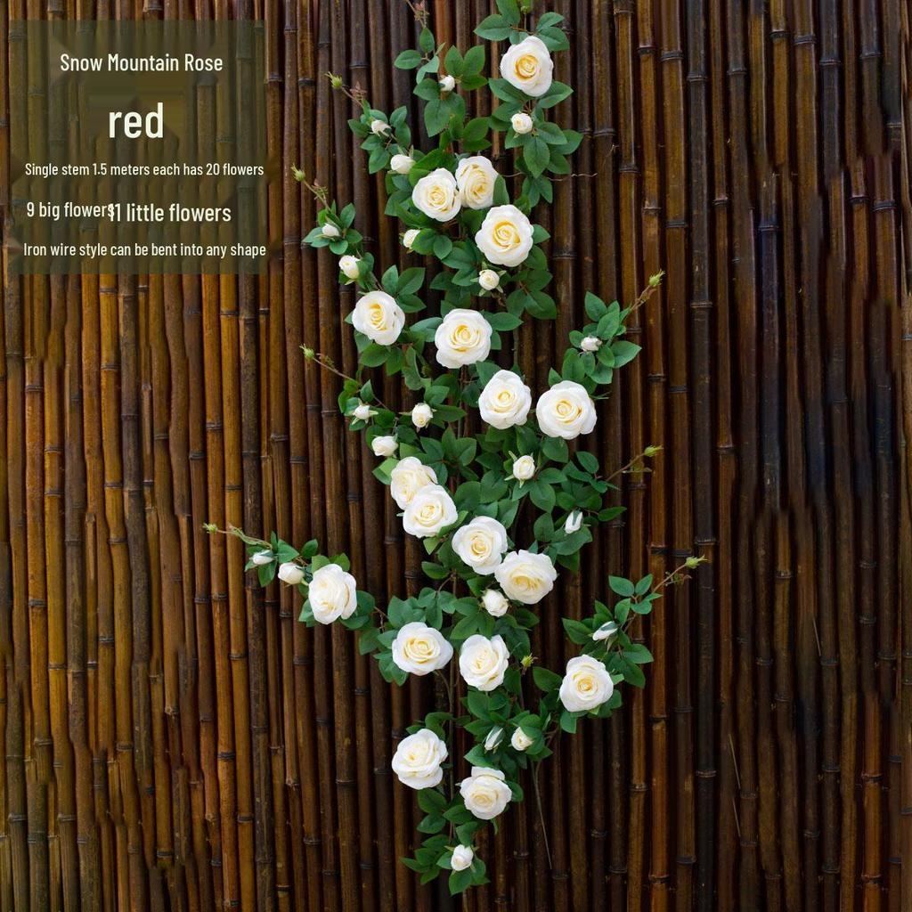 Artificial Rose Vine Hanging Basket and Arch Decoration