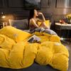 Magic Velvet Coral Fleece Duvet Cover: High-Quality, Warm, Breathable, Solid Color