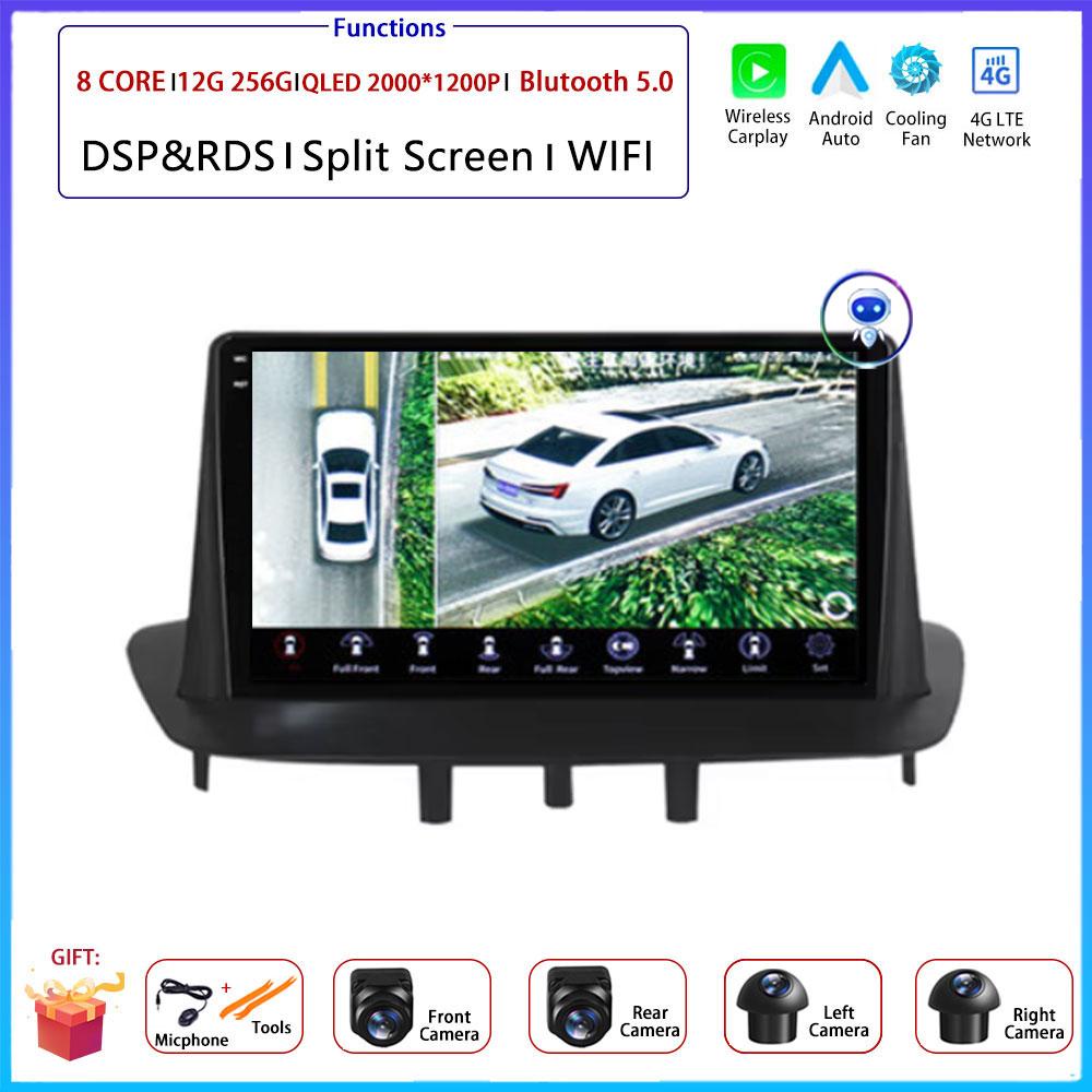 Android OS For Renault Megane 3 Fluence Samsung SM3 2008 - 2014 Car Radio Stereo Multimedia Video GPS Navigation Player BT 5.0