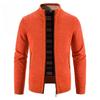 Autumn and Winter Men's Plus Velvet Stand-up Collar Cardigan Sweater Fashion Warm Sweater Jacket Top Men