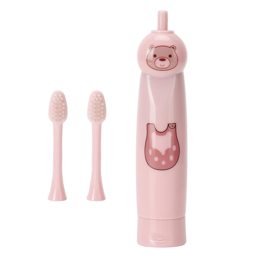 Children Electric Toothbrush Cartoon Pattern Waterproof Teeth Cleaning Brush Gift for KidsPink