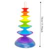 Rotating Rainbow Stacking Toys Ferrule Stacking Blocks Baby Toy  Color Size Cognition
